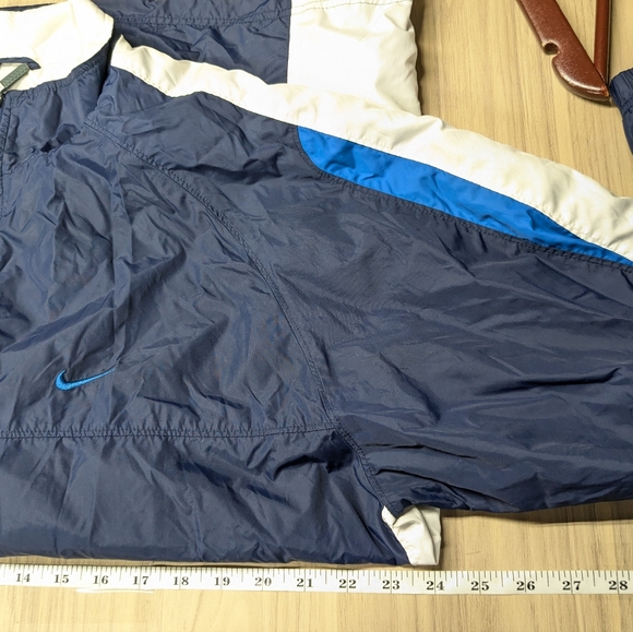 Vtg Nike Full Zip Jacket Windbreaker Track Blue Mens Large Mesh Lined Y2K A015 - Picture 8 of 11